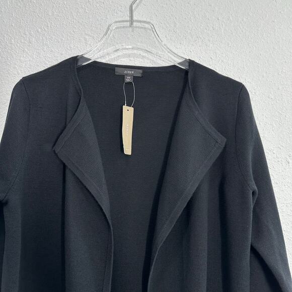 J. Crew Juliette Collarless Sweater Blazer Women XS Black Career Office Capsule - Picture 3 of 8